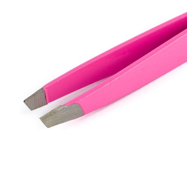 Metzger/Syndicut Пинцет для бровей скошенный PT-358-РК, розовый