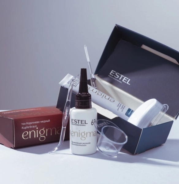 Estel Professional Enigma Крем-краска для бровей и ресниц коричневый 20+20мл