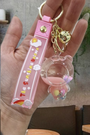 Брелок с жидкостью Мишка пузырьки, розовый (The sunshine Unicorn)