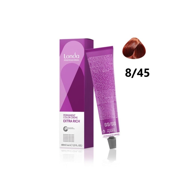 Londa Color Permanent крем-краска для волос 8/45 светлый блонд медно-красный 60мл