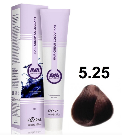 Kaaral AAA Крем-краска для волос 5/25 светлый фиолетово-махагоновый каштан 100мл