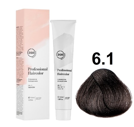 360 Professional Haircolor Крем-краска для волос 6/1 темный пепельный блондин 100мл