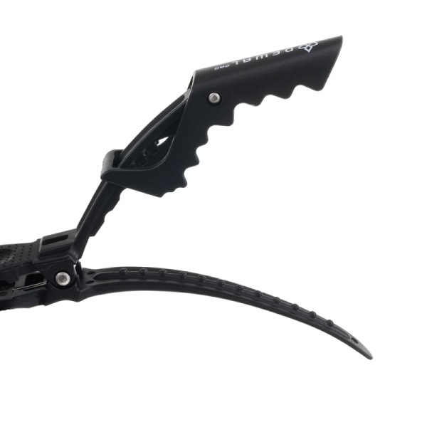 Зажим для волос парикмахерский Dewal черный карбон 11,2 см  (1 шт)