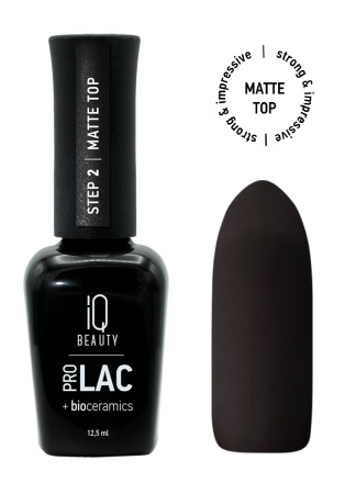 IQ Beauty Prolac Финишное покрытие для лака матовое с биокерамикой Matte top 12,5мл
