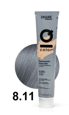 Dewal Cosmetics Крем-краска для волос IQ Color 8/11 светлый интенсивно-пепельный блондин, 90мл