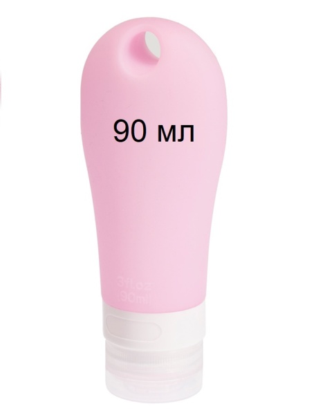 Dewal Beauty Баночка дорожная DFZ-6 для путешествий с отверстием 90 мл, розовая