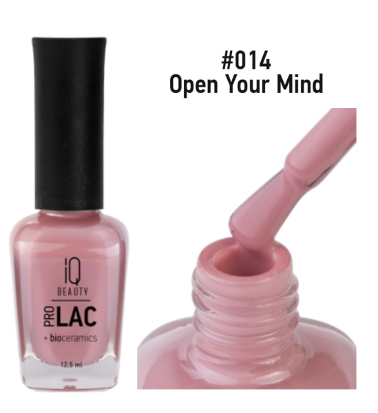 IQ Beauty Сolor ProLac+ Лак для ногтей укрепляющий с биокерамикой Open Your Mind №014 12,5мл