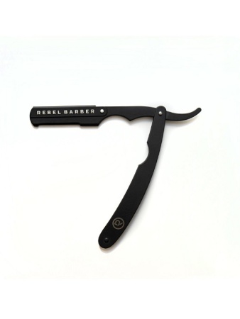 Опасная бритва с защитой и сменным лезвием
REBEL BARBER Protector Black