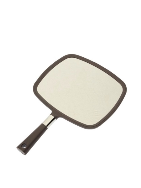 Зеркало парикмахерское с ручкой 33,5 х 23 см серое