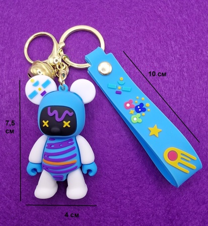Брелок Мишка робот, голубой