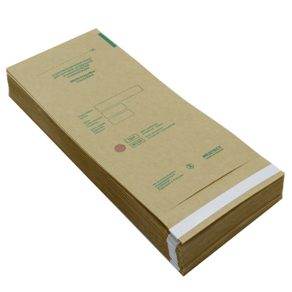 Крафт-пакеты для стерилизации (115х245 мм) Коричневые 100шт