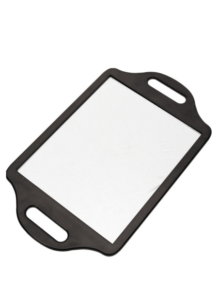 Зеркало парикмахерское с двумя ручками 36 х 22 см черное