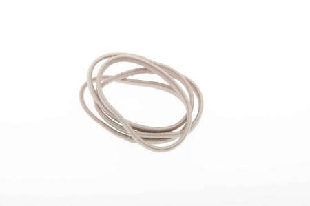 Резинки для волос Dewal Beauty бежевые плоские, midi (8 шт/уп)