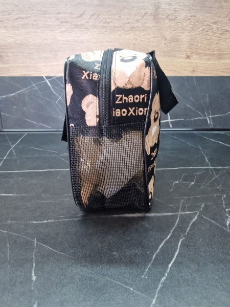 Косметичка (26*18,5*8) Мишка, черный