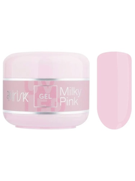 IRISK Гель для наращивания ногтей однофазный камуфлирующий ABC Limited collection 04 Milky Pink (молочно-розовый) 15мл