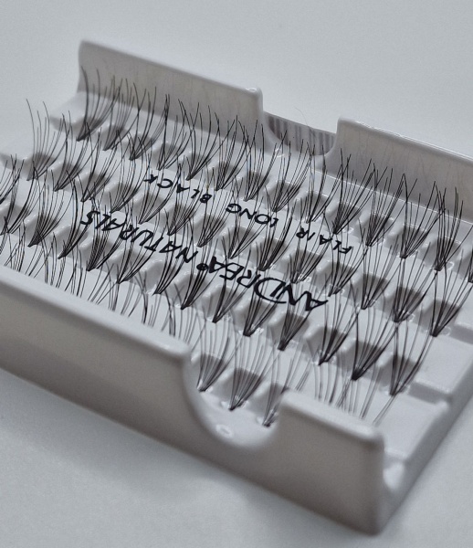 Andrea Пучки ресниц безузелковые длинные (long) черные