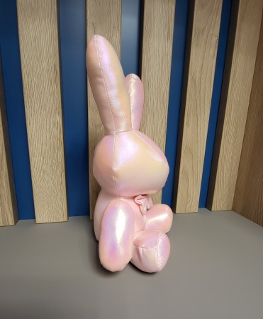 Игрушка интерьерная заяц Светящийся средний нежно-розовый