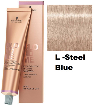 Schwarzkopf BlondMe Крем-краска осветляющая для волос сталь (L -Steel Blue) 60мл