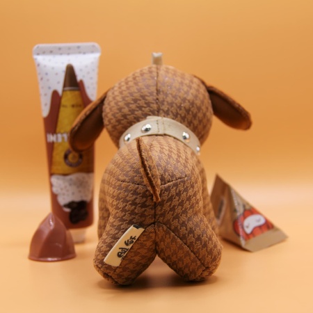 Брелок мягкая игрушка Собака коричневый