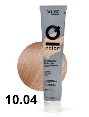 Dewal Cosmetics Крем-краска для волос IQ Color 10/04 экстра светлый медный блонд, 90мл