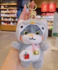 Брелок мягкая игрушка Кот в костюме пингвина серый
