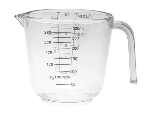 Стакан мерный с носиком и ручкой прозрачный 300мл