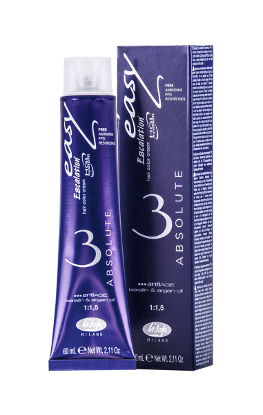 Lisap Milano Easy Absolute крем-краска для волос 55/78 светлый шатен бежево-фиолетовый 60мл