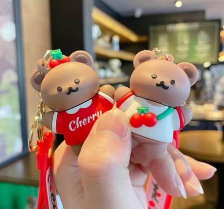 Y&M Брелок Мишка красный (Cherry gerl)