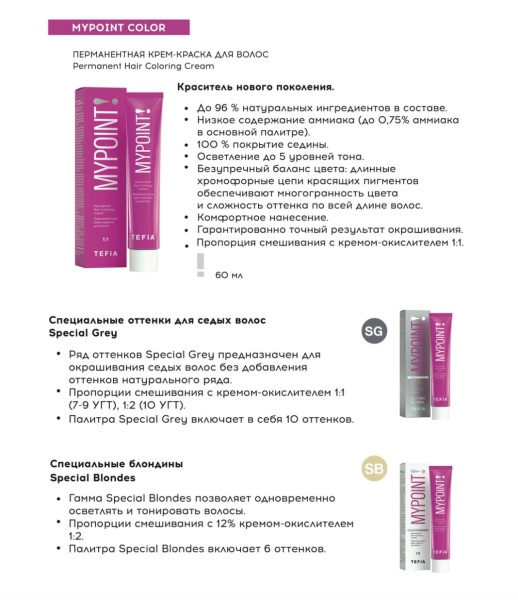 Tefia MY_применение