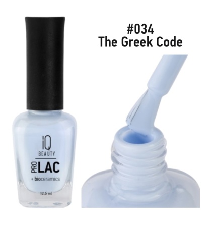 IQ Beauty Сolor ProLac+ Лак для ногтей укрепляющий с биокерамикой The Greek code №034 12,5мл