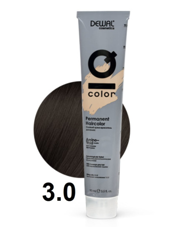 Dewal Cosmetics Крем-краска для волос IQ Color 3/0 темный брюнет, 90мл