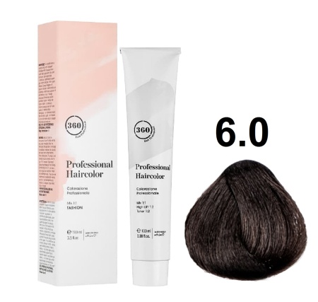360 Professional Haircolor Крем-краска для волос 6/0 темный блондин 100мл