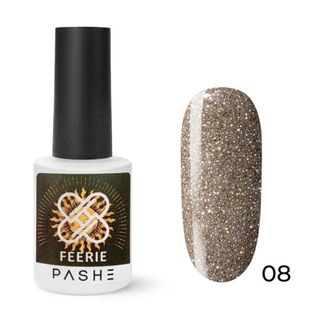 PASHE Гель-лак для ногтей светоотражающий Feerie №08 (искристое шампанское) 9 мл