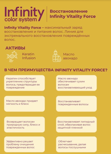 Concept Infinity Биокератиновый гель Vitality force 200мл