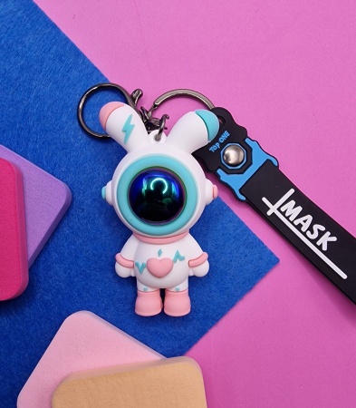 Y&M Брелок Космонавт Заяц розовый (Mask)