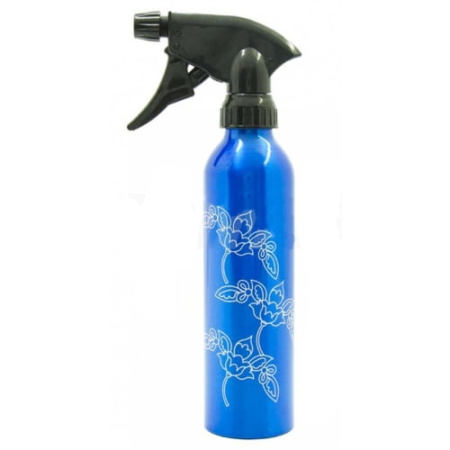 HairWay Распылитель для волос парикмахерский металлический (пульверизатор для воды) Flowers синий 250 мл