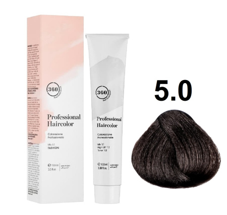 360 Professional Haircolor Крем-краска для волос 5/0 светлый каштан, 100мл