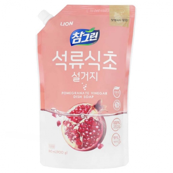 Lion Средство для мытья посуды, овощей и фруктов, гранат Chamgreen 860мл