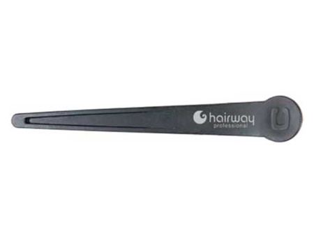 Зажим для волос парикмахерский HairWay Уточка карбон черный 11,5 см (1 шт)