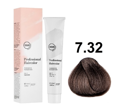 360 Professional Haircolor Крем-краска для волос 7/32 блондин золотисто-фиолетовый 100мл