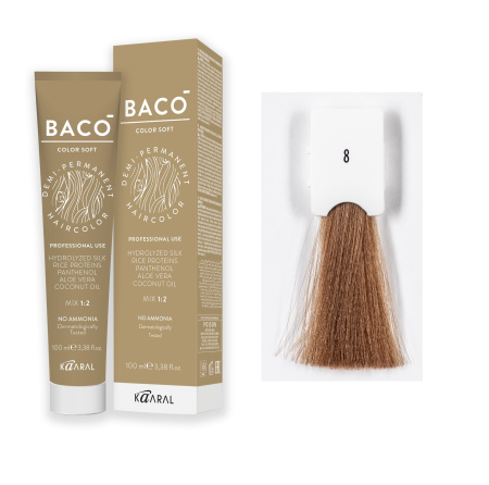 Kaaral Baco Color Soft Крем-краска для волос 8/0 светлый блондин, 100мл