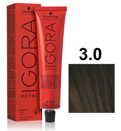 Schwarzkopf Igora Royal Крем-краска для волос 3/0 темно-коричневый 60мл
