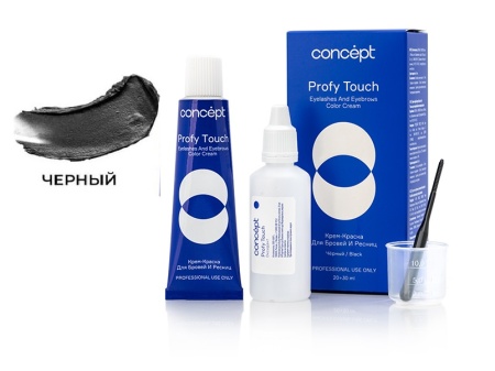 Concept Profy Touch краска для бровей и ресниц в наборе Черный 30+20мл