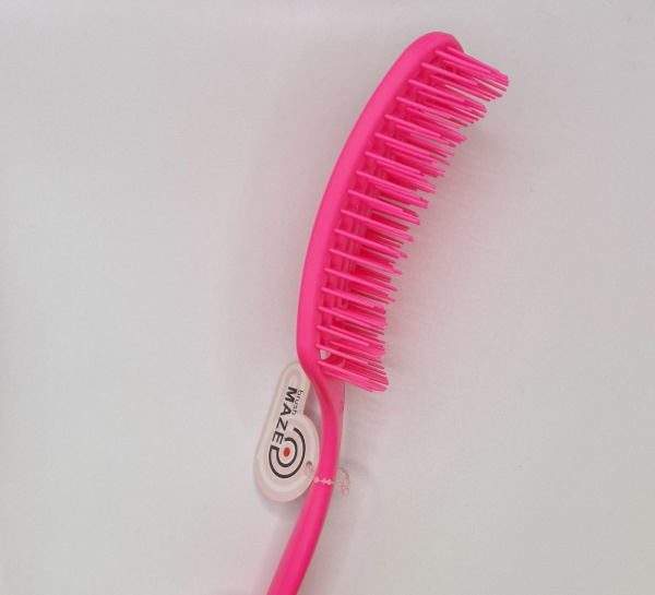 Maze Brush Щетка подвижная прямоугольная массажная для волос розовая