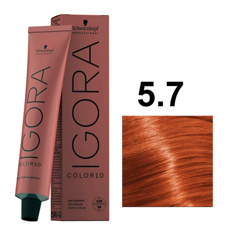 Schwarzkopf Igora Royal Color 10 Крем-краска для волос 5/7 светлый коричневый медный 60мл