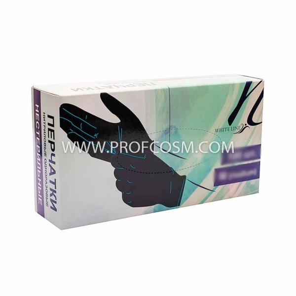 Перчатки нитриловые (L) Benovy черные, 50 пар