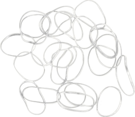 Резинки для волос DEWAL, силиконовые, белые mini (100 шт/уп)