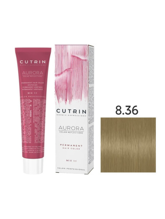 Cutrin Aurora крем-краска для волос 8/36 Светлый золотой песок 60мл