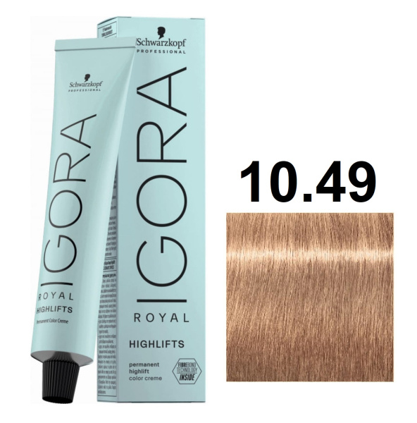 Schwarzkopf Igora Royal Highlifts Крем-краска для волос 10/49 экстрасветлый блондин бежевый фиолетовый 60мл