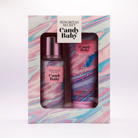 Senoritas secret Набор лосьон и спрей для тела парфюмированный Candy Baby 125+125мл